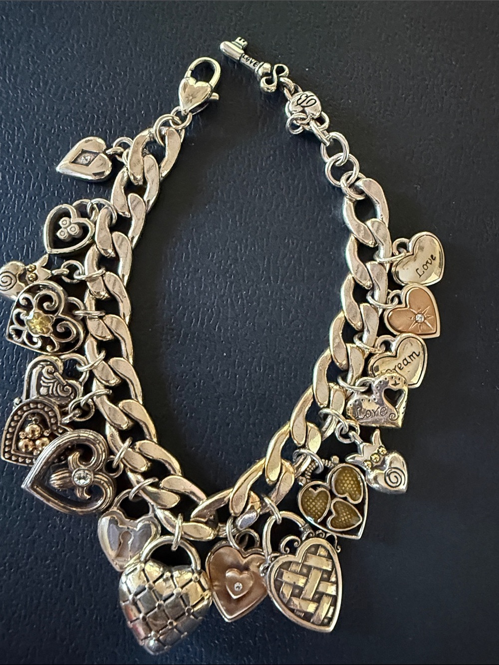 Brighton Heart Charm Bracelet with Mixed Hearts